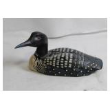 Handcrafted 1994 W. Rice Loon Wooden Decoy - Minnesota State Bird