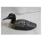 Handcrafted 1994 W. Rice Loon Wooden Decoy - Minnesota State Bird
