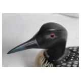 Handcrafted 1994 W. Rice Loon Wooden Decoy - Minnesota State Bird