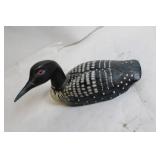 Handcrafted 1994 W. Rice Loon Wooden Decoy - Minnesota State Bird