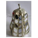 Decorative Gold Tone Metal Lantern with Cut-Out Design