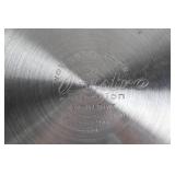 Set of Stainless Steel Buffet Servers and Wicker Hanging Basket