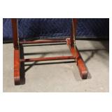 Folding Wooden TV Tray Table with Mahogany Finish