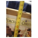 8pc Glazed Porcelain Christmas Scene Set