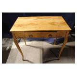 Antique Wooden Side Table with Single Drawer