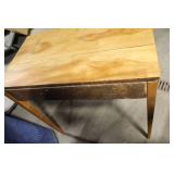 Antique Wooden Side Table with Single Drawer