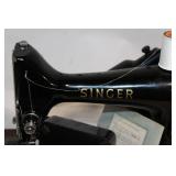 Vintage Singer Sewing Machine with Embossed Case