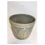 Vintage Decorative Pottery Plant Pot with Leaf Design