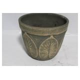 Vintage Decorative Pottery Plant Pot with Leaf Design