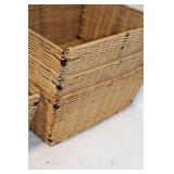 Set of 6 Rustic Wicker Storage Baskets