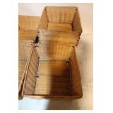 Set of 6 Rustic Wicker Storage Baskets