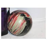 Ebonite Bowling Ball with Purple Tote Bag
