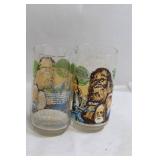Set of Vintage Star Wars Collectible Glasses