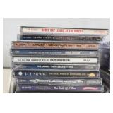 Large Collection of CDs Featuring Beatles, Elvis Presley, Willie Nelson & More