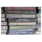 Large Collection of CDs Featuring Beatles, Elvis Presley, Willie Nelson & More