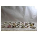 Collection of 20 Vintage Teacups and Saucers - Tremont, Satsuki, Noritake