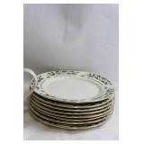 Ivory Holly China Set - Coffee Pot and 11 Dinner Plates
