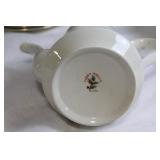 Ivory Holly China Set - Coffee Pot and 11 Dinner Plates
