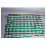 Handmade Green and White Crochet Blanket