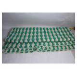 Handmade Green and White Crochet Blanket