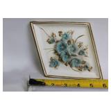 Set of 4 Lefonâs Japan Porcelain Floral Wall Plaques