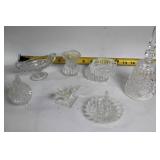 Vintage Crystal DÃ©cor Collection Including Bell, Vases, and Ashtrays