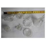 Vintage Crystal DÃ©cor Collection Including Bell, Vases, and Ashtrays