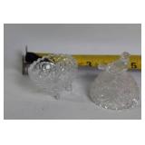 Vintage Crystal DÃ©cor Collection Including Bell, Vases, and Ashtrays