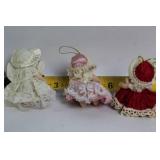 Collection of Porcelain Miniature Tea Set and Victorian Dolls