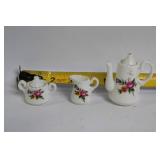 Collection of Porcelain Miniature Tea Set and Victorian Dolls