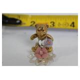 Set of 8 Crystal Animal Figurines with Gold Accents