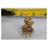 Set of 8 Crystal Animal Figurines with Gold Accents