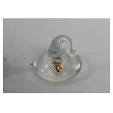 Set of 8 Crystal Animal Figurines with Gold Accents