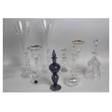 Collection of Crystal Glasses and a Bell - Oneida and Decorative Pieces