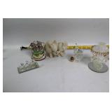 Collection of Elephant Figurines and Trinket Box