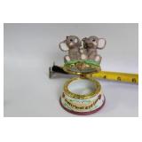 Collection of Elephant Figurines and Trinket Box