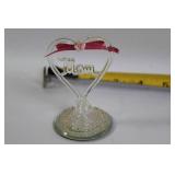 Set of 6 Ornamental Glass Figurines with Floral and Fruit Designs