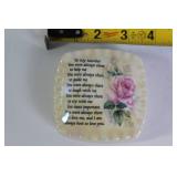 Set of 6 Ornamental Glass Figurines with Floral and Fruit Designs