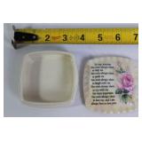 Set of 6 Ornamental Glass Figurines with Floral and Fruit Designs