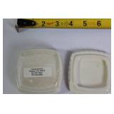 Set of 6 Ornamental Glass Figurines with Floral and Fruit Designs