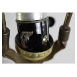 Vintage Porcelain Table Lamp with Floral and Cherub Design