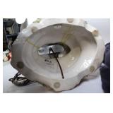 Vintage Porcelain Table Lamp with Floral and Cherub Design