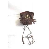 Vintage Wooden Cuckoo Clock with Bird Motifs