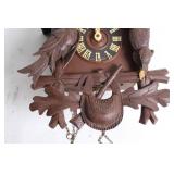 Vintage Wooden Cuckoo Clock with Bird Motifs