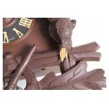 Vintage Wooden Cuckoo Clock with Bird Motifs