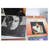 Collection of 12 Vintage Vinyl Records Including Tom Jones and Boots Randolph