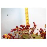 Autumn Harvest Floral Arrangement with Artificial Pumpkin