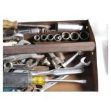 Large Collection of Assorted Hand Tools in Metal Tool Box
