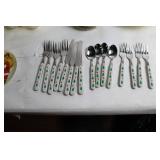 Christmas Themed Holiday Dinnerware and Cutlery Set