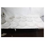 Set of 15 Assorted Glass Plates